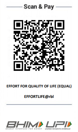 QR code to donate to EQUAL Society, a Faridabad-based 80G registered NGO